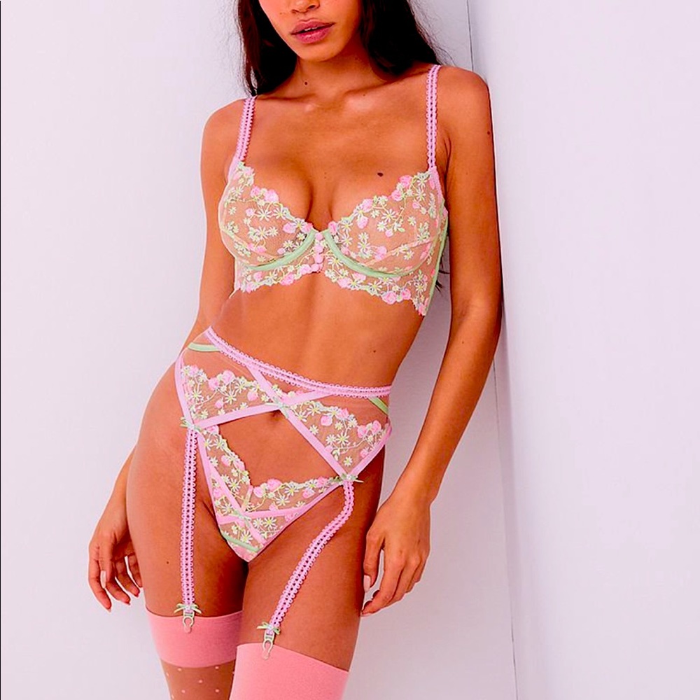 For Love And Lemons Tutti Frutti Shimmer Bra L (C-D-DD ) NEW IN PACKAGE